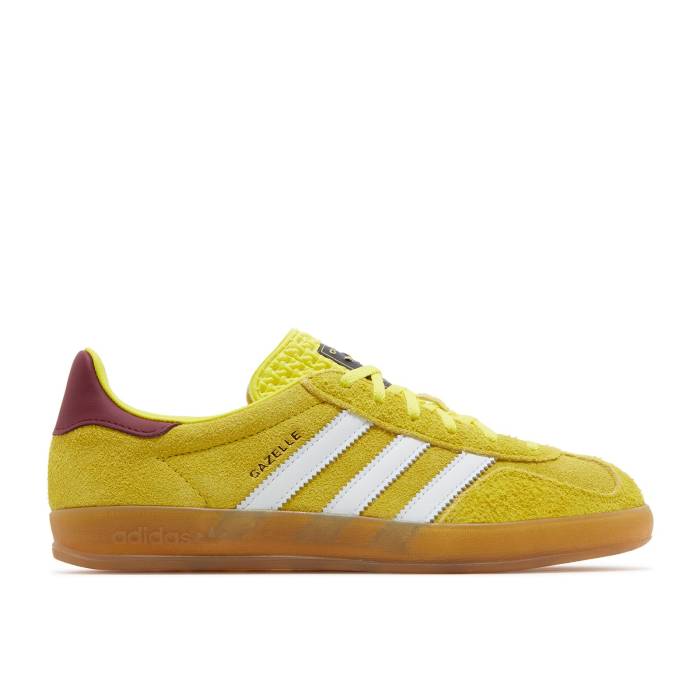 アディダス Adidas 【 Wmns Gazelle Indoor Bright Yellow Burgundy Women Bright Yellow/Cloud White/Collegiate Burgundy 】 ガゼル yellow 黄色・イエロー レディース yellow 黄色・イエロー 白色 ホワイト ワイン色・バー