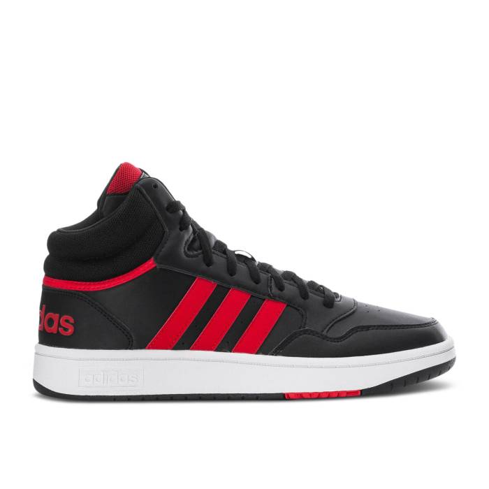 アディダス Adidas 【 Hoops 3.0 Mid \u0027Black Scarlet\u0027 Men Black/Better Scarlet/White 】 ミッド メンズ 黒いこと 黒いこと 白いこと 白いこと