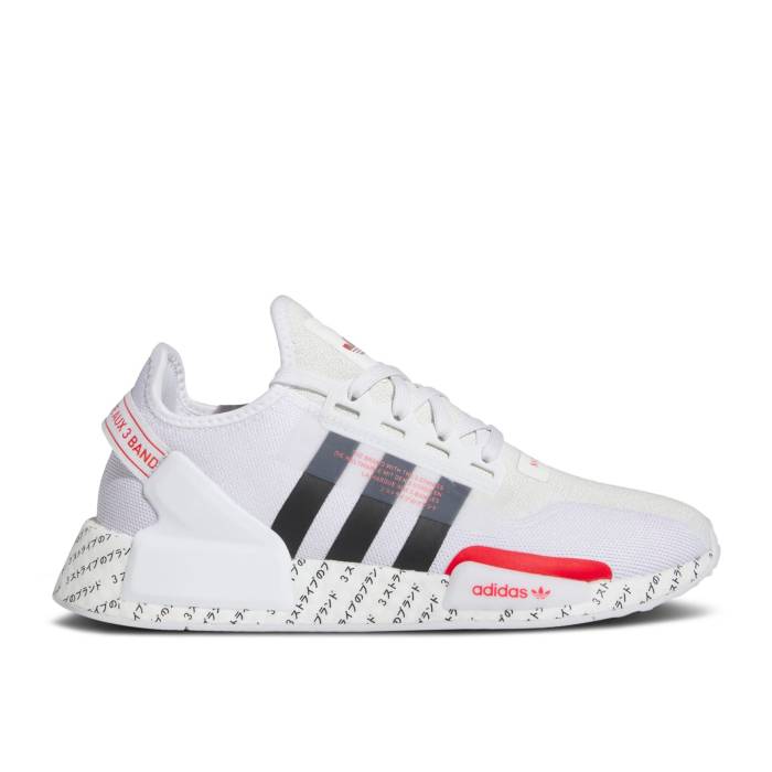 アディダス Adidas 【 Nmd_R1 V2 \u0027Japanese Print - White Red\u0027 Men Cloud White/Core Black/Red 】 白いこと 白いこと メンズ 白いこと 白いこと 中核グループ 黒いこと 黒いこと Red 赤・赤いこと