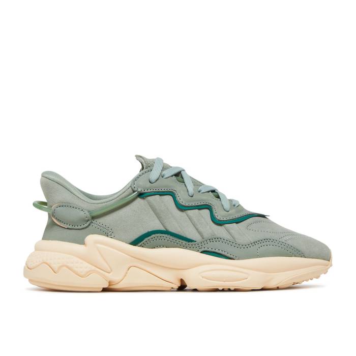 アディダス Adidas 【 Wmns Ozweego \u0027Silver Green Sand Strata\u0027 Women Silver Green/Collegiate Green/Sand Strata 】 green 緑・緑であること 砂色・沙子 レディース Silver しろがね色・しろがね色 green 緑・緑であること 砂色・沙子