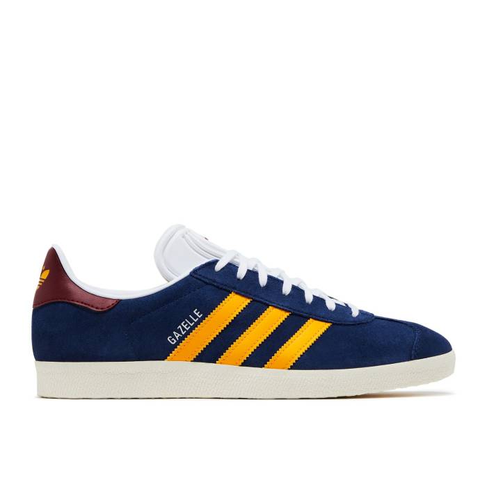 アディダス Adidas 【 Gazelle \u0027Dark Blue Crew Yellow\u0027 Men Dark Blue/Crew Yellow/Collegiate Burgundy 】 ガゼル 青み 青色 労働者の一団 メンズ 青み 青色 労働者の一団 yellow 黄味がかった・黄色 ぶどう酒色・バーガンディー