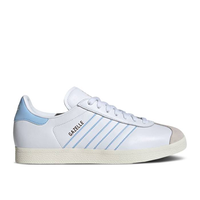 アディダス Adidas 【 Gazelle 'National Team Retro Collection - Argentina' Men Cloud White/Glow Blue/Off White 】 ガゼル Team チーム レトロ コレクション メンズ 白色 ホワイト 青色 ブルー
