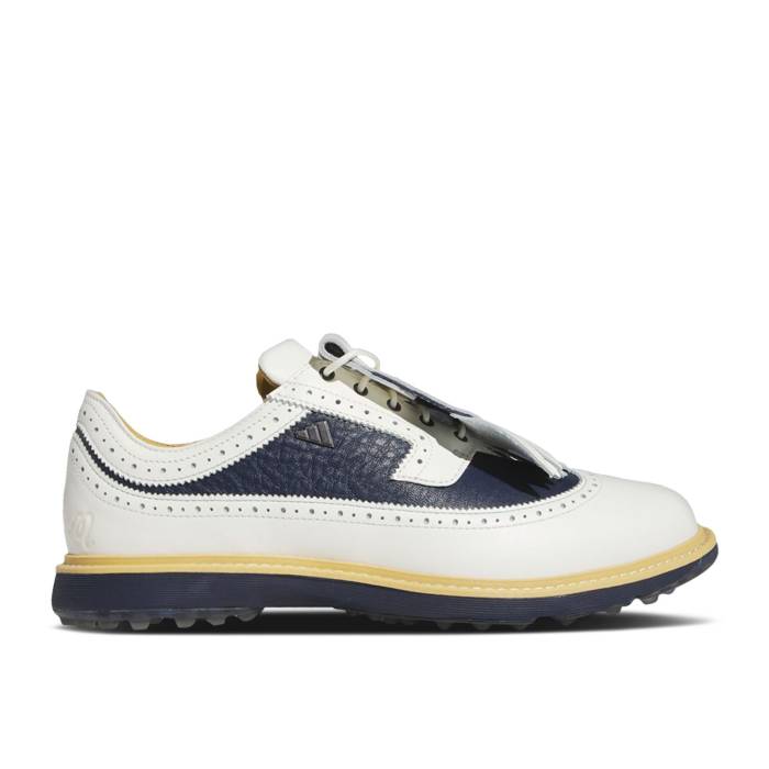 アディダス Adidas 【 Malbon Golf X Mc87 Spikeless Golf \u0027Off White Collegiate Navy\u0027 Men Off White/Collegiate Navy/Crystal Jade 】 golf ゴルフ 白いこと 白いこと メンズ 白いこと 白いこと 紺色 米国海軍 翡翆・ジェード