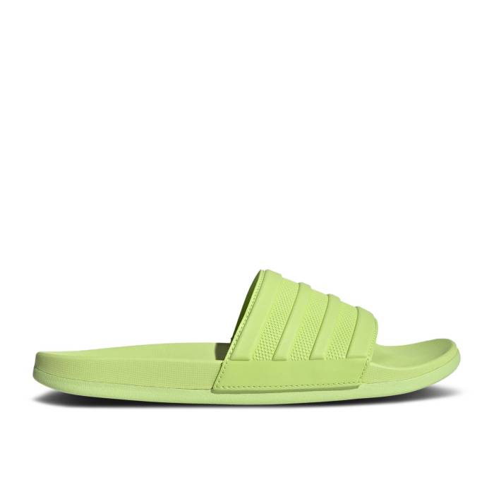 アディダス Adidas 【 Adilette Comfort Slide \u0027Pulse Lime\u0027 Men Pulse Lime/Pulse Lime/Pulse Lime 】 アディレッタ Slide サンダル メンズ 菩提樹