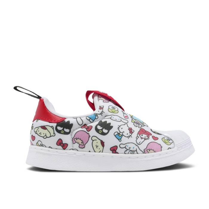アディダス Adidas 【 Hello Kitty X Superstar 360 I \u0027Hello Kitty And Friends\u0027 Infant Cloud White/Vivid Red/Core Black 】 Superstar はやりっ子 もの言う花 白いこと 白いこと Red 赤・赤いこと 中核グループ 黒いこと 黒いこと
