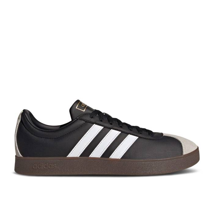 アディダス Adidas 【 Vl Court 2.0 Black White Gum Men Core Black/Cloud White/Gum 】 コート 白色 ホワイト メンズ コア 黒色 ブラック 白色 ホワイト