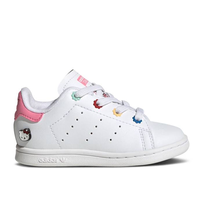 アディダス Adidas 【 Hello Kitty X Stan Smith El I \u0027Floral Beads\u0027 Infant Cloud White/Cloud White/Bliss Pink 】 もの言う花 白いこと 白いこと pink さくら色