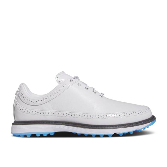 アディダス Adidas 【 Mc80 Spikeless Golf \u0027Dash Grey Blue Burst\u0027 Men Dash Grey/Matte Silver/Blue Burst 】 golf ゴルフ 薄墨色 薄墨色 青み 青色 メンズ 薄墨色 薄墨色 Silver しろがね色・しろがね色 青み 青色 張りさける