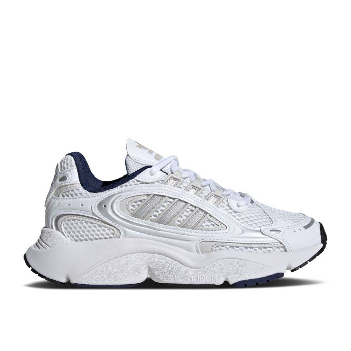 アディダス Adidas 【 Ozmillen J 'White Navy' Youth Cloud White/Grey One/Bright Blue 】 ジュニア キッズ 白色 ホワイト 灰色 グレー 青色 ブルー|スニケス