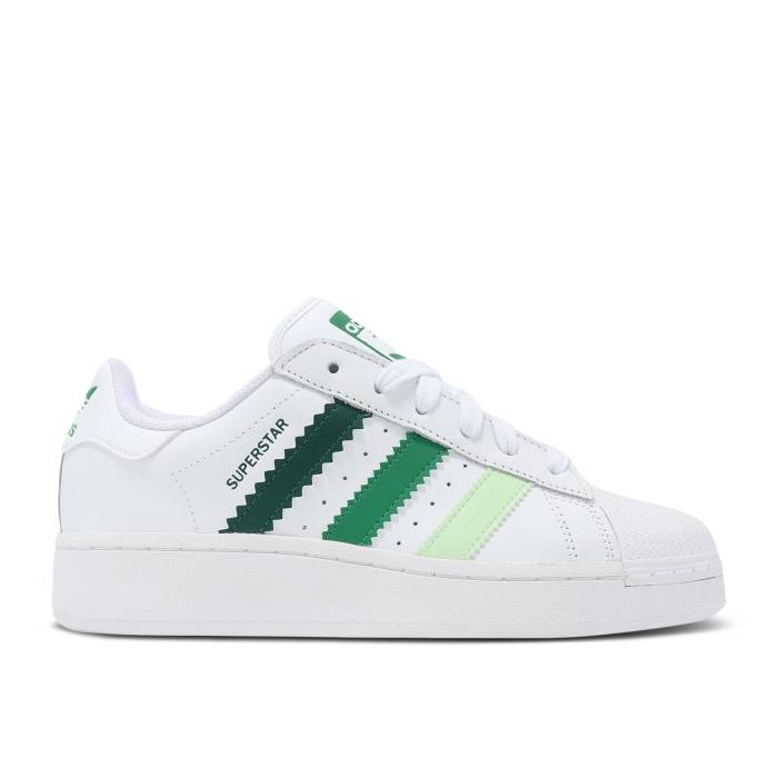 アディダス Adidas 【 Wmns Superstar Xlg 'White Collegiate Green' Women Cloud White/Collegiate Green/Green 】 Superstar スーパースター レディース 白色 ホワイト green 緑・グリーン