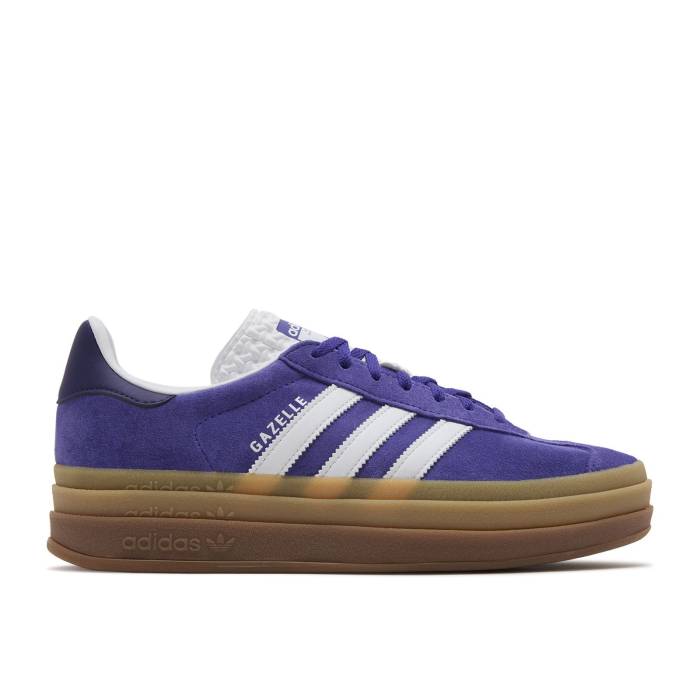 アディダス Adidas 【 Wmns Gazelle Bold \u0027Energy Ink Gum\u0027 Women Energy Ink/Cloud White/Collegiate Purple 】 ガゼル レディース 活動力 白いこと 白いこと Purple 紫・パープル