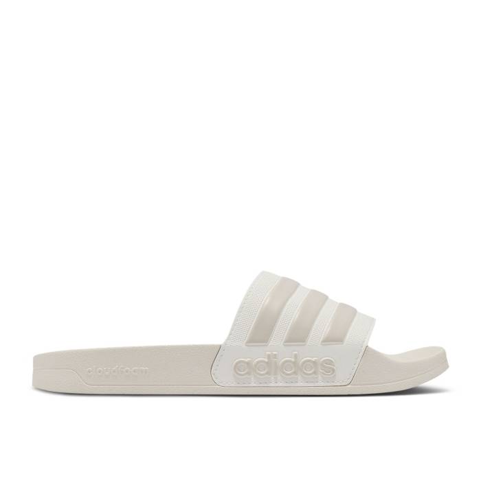 アディダス Adidas 【 Adilette Shower Slide \u0027Off White\u0027 Men Off White/Aluminium/Off White 】 アディレッタ Slide サンダル メンズ 白いこと 白いこと