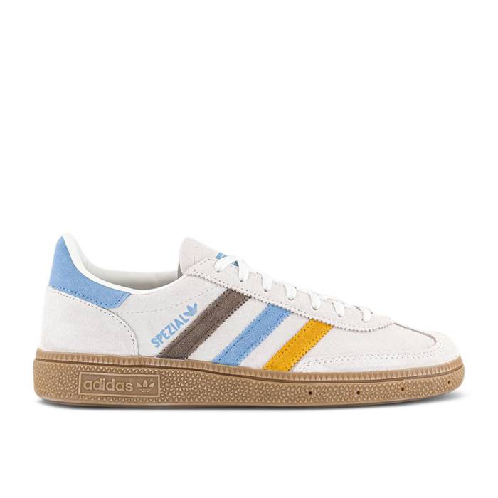 アディダス Adidas 【 Wmns Handball Spezial \u0027White Blue Earth Strata\u0027 Women Cloud White/Light Blue/Earth Strata 】 ハンドボール スペシアル 青味 青み レディース 白いこと 白いこと 青味 青み