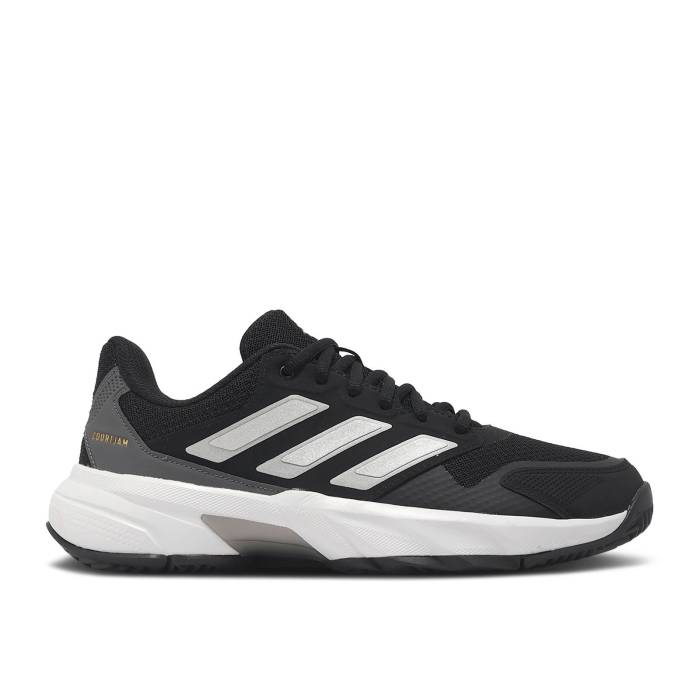 アディダス Adidas 【 Wmns Courtjam Control 3 \u0027Black Silver Metallic\u0027 Women Core Black/Silver Metallic/Grey Four 】 Silver しろがね色・しろがね色 レディース 中核グループ 黒いこと 黒いこと Silver しろがね色・しろがね色 薄墨色 薄墨色