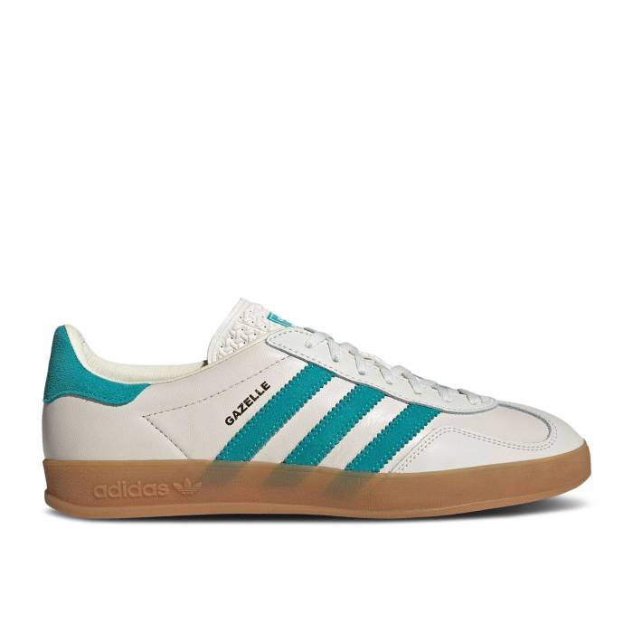 アディダス Adidas 【 Gazelle Indoor \u0027Chalk Turquoise\u0027 Men Chalk White/Footwear White/Gum 】 ガゼル メンズ 白いこと 白いこと