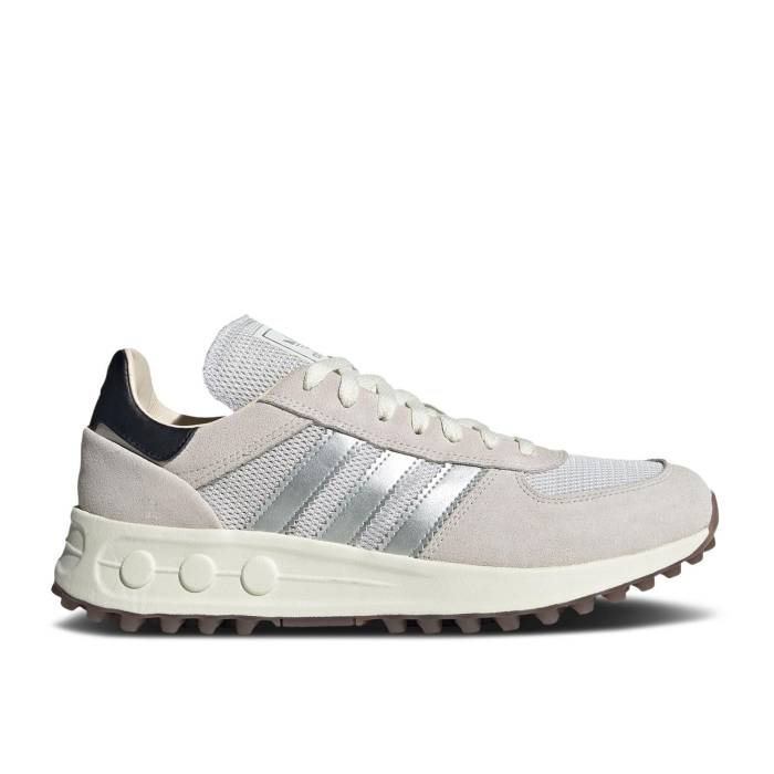 アディダス Adidas 【 La Trainer Lux 'Crystal White Silver Metallic' Men Crystal White/Silver Metallic/Core Black 】 ロサンゼルス トレーナー 白色 ホワイト Silver 銀色・シルバー メンズ 白色 ホワイト Silver 銀色・