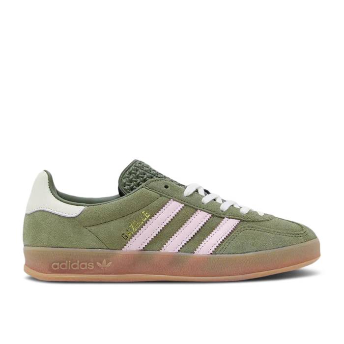 アディダス Adidas 【 Wmns Gazelle Indoor 'Focus Olive Clear Pink' Women Focus Olive/Clear Pink/Cream White 】 ガゼル olive オリーブ レディース olive オリーブ pink ピンク クリーム 白色 ホワイト|スニケス
