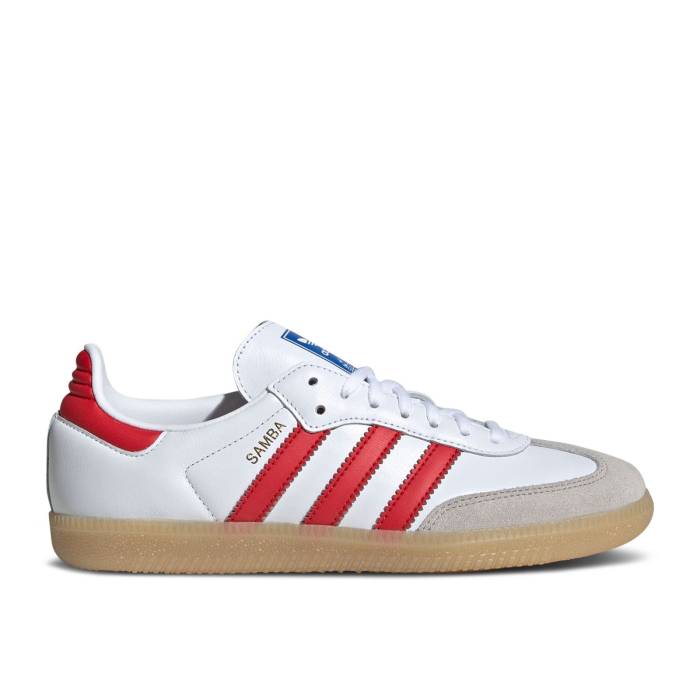 アディダス Adidas 【 Samba Og J 'White Collegiate Red Gum' Youth Cloud White/Collegiate Red/Gum 】 サンバ Red 赤・レッド ジュニア キッズ 白色 ホワイト Red 赤・レッド|スニケス