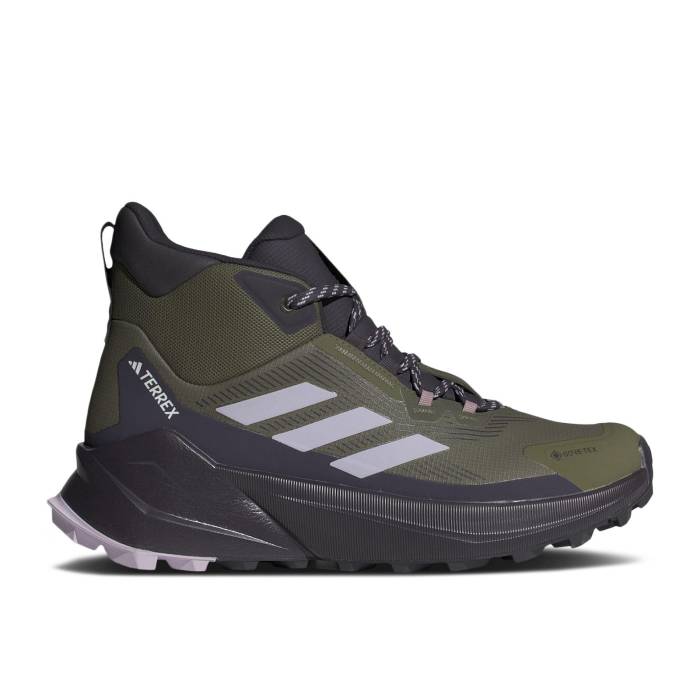 アディダス Adidas 【 Wmns Terrex Trailmaker 2.0 Mid Gore-Tex \u0027Olive Strata\u0027 Women Olive Strata/Silver Dawn/Aurora Black 】 ミッド ゴアテックス レディース olive オリーブ Silver しろがね色・しろがね色 黒いこと 黒いこと