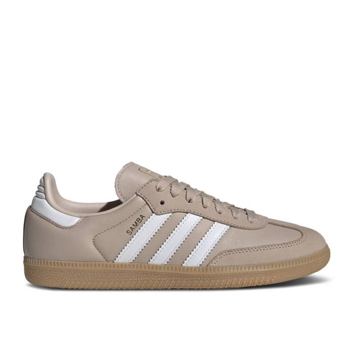アディダス Adidas 【 Wmns Samba Og \u0027Wonder Taupe\u0027 Women Wonder Taupe/Footwear White/Gold Metallic 】 サンバ レディース 白いこと 白いこと ゴールド