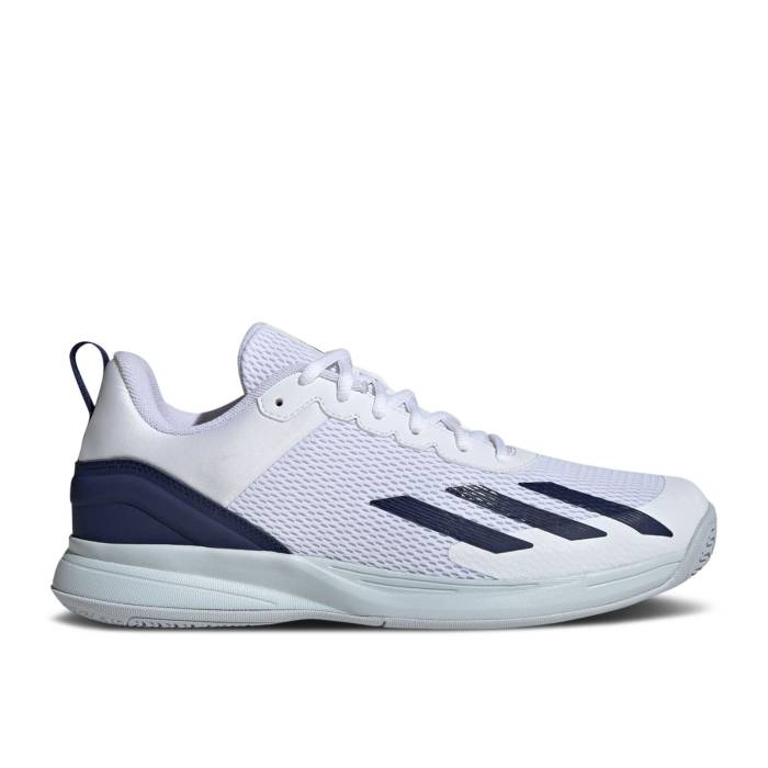 アディダス Adidas 【 Courtflash Speed White Halo Blue Men Cloud White/Dark Blue/Halo Blue 】 Speed スピード メンズ 白色 ホワイト 青色 ブルー