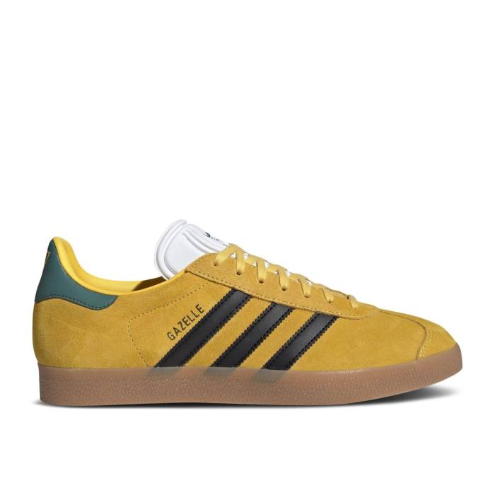 アディダス Adidas 【 Jamaica Football Federation X Gazelle \u0027Home Kit\u0027 Men Spring Yellow/Core Black/Gum 】 蹴球 ガゼル メンズ Spring 春月 yellow 黄味がかった・黄色 中核グループ 黒いこと 黒いこと