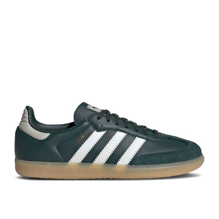 アディダス Adidas 【 Samba Og J 'Mineral Green' Youth Mineral Green/Off White/Putty Grey 】 サンバ ジュニア キッズ green 緑・グリーン 白色 ホワイト 灰色 グレー｜スニケス