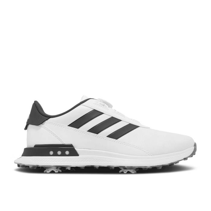 アディダス Adidas 【 S2G Spikeless 24 Golf Wide \u0027White Preloved Ink\u0027 Men Cloud White/Preloved Ink/Silver Metallic 】 golf ゴルフ メンズ 白いこと 白いこと Silver しろがね色・しろがね色