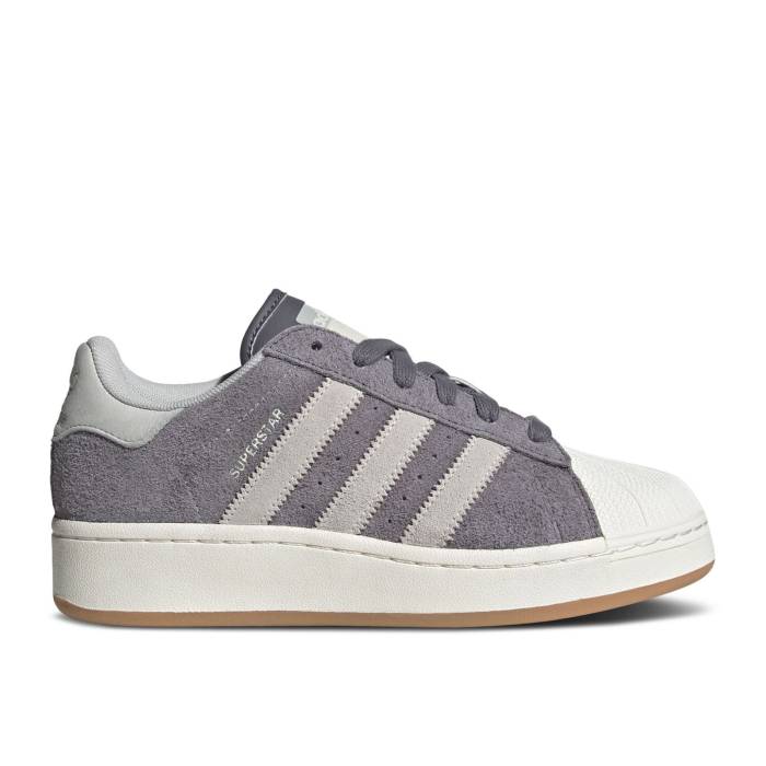 アディダス Adidas 【 Wmns Superstar Xlg Trace Grey Women Trace Grey/Grey One/Core Black 】 Superstar スーパースター レディース 灰色 グレー コア 黒色 ブラック