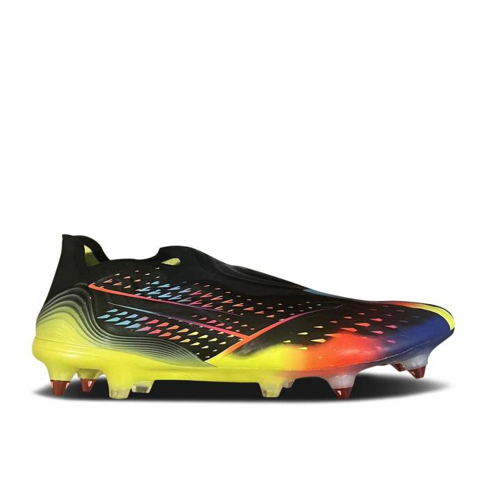 アディダス Adidas 【 Copa Sense+ Sg 'Al Rihla Pack - Black' Men Core Black/Bright Cyan/Team Solar Yellow 】 メンズ コア 黒色 ブラック シアン Team チーム yellow 黄色・イエロー