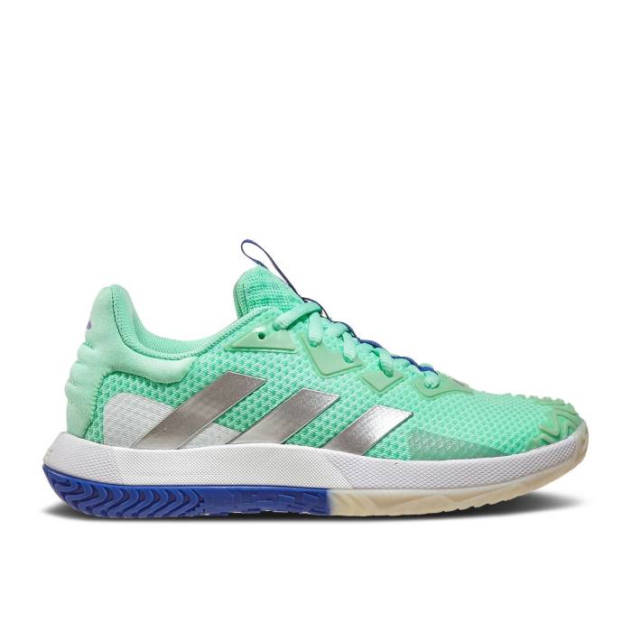 アディダス Adidas 【 Wmns Solematch Control \u0027Pulse Mint Lucid Blue\u0027 Women Pulse Mint/Silver Metallic/Lucid Blue 】 レディース Silver しろがね色・しろがね色 青み 青色