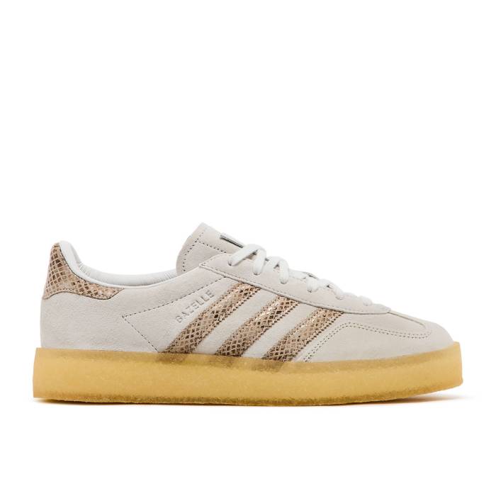 アディダス Adidas 【 Ronnie Fieg X Clarks X 8Th Street Gazelle Indoor \u0027Kithmas\u0027 Men Crystal White/Brown 】 クラークス street 表どおり ガゼル メンズ 白いこと 白いこと 赤銅色 赤銅色