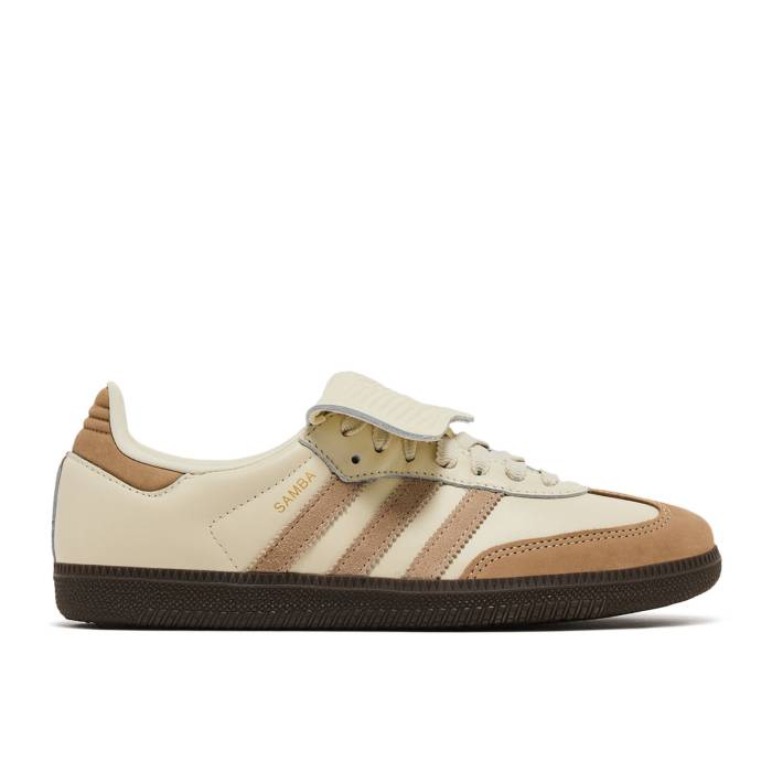 アディダス Adidas 【 Wmns Samba Lt \u0027Cream Warm Sand\u0027 Women Cream White/Warm Sand/Gold Metallic 】 サンバ ウォーム レディース 皮膚軟化剤 白いこと 白いこと ウォーム 砂色・真砂 ゴールド