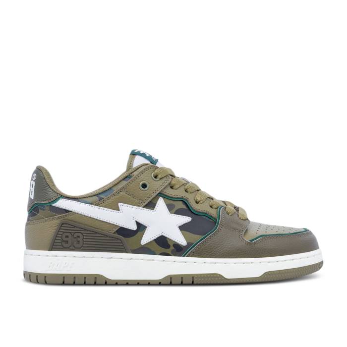 ベイプ Bape 【 Sk8 Sta #4 M1 \u0027Olive Drab\u0027 Men Olive Drab 】 メンズ olive オリーブ