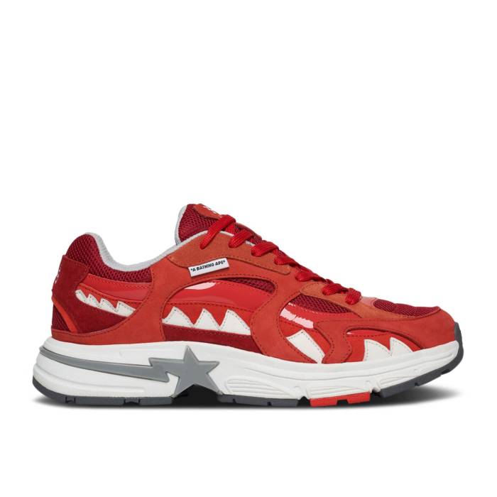 ベイプ Bape 【 Shark Sta M1 \u0027Country Pack - Korea\u0027 Men Red 】 シャーク メンズ Red 赤・赤いこと スニーカー-靴-メンズ靴