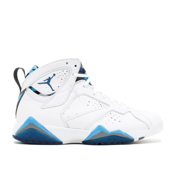 ナイキ エアジョーダン Air Jordan 【 Jordan 7 Retro 'French Blue' 2015 Men White/French Blue/University Blue/Flint Grey 】 レトロ メンズ 白色 ホワイト 青色 ブルー 灰色 グレー|スニケス