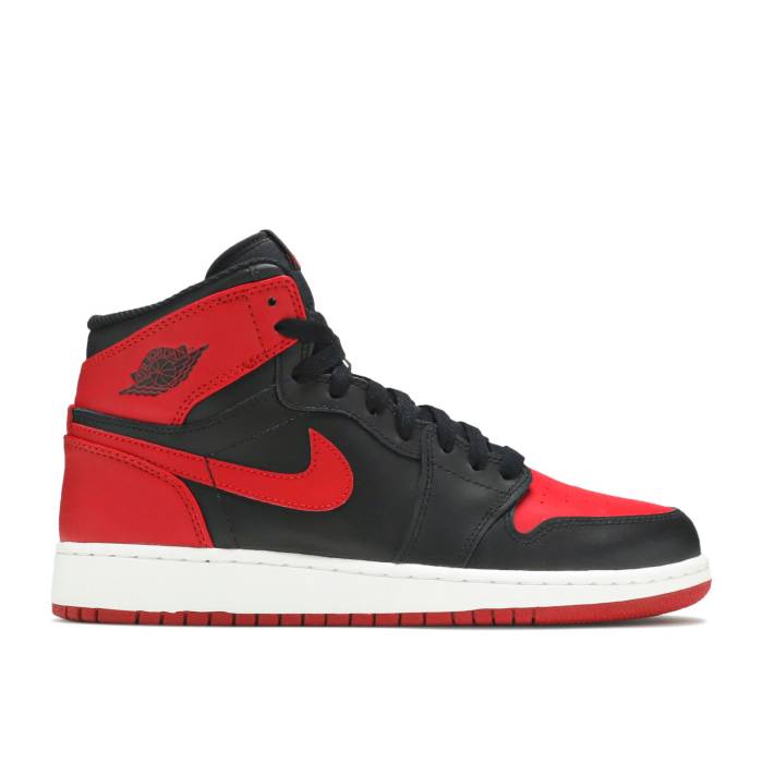 ナイキ エアジョーダン Air Jordan 【 Jordan 1 Retro High Og Bg 'Bred' 2013 Youth Black/Varsity Red-White 】 レトロ ハイ ジュニア キッズ 黒色 ブラック|スニケス