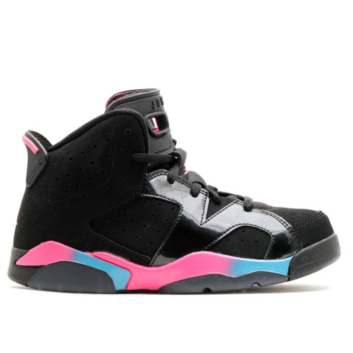 ナイキ エアジョーダン Air Jordan 【 Jordann 6 Retro Ps 'Pink Flash' Youth Black / Pink Flash-Marina Blue 】 レトロ ジュニア キッズ 黒色 ブラック pink ピンク 青色 ブルー|スニケス