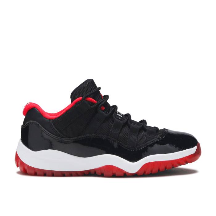 ナイキ エアジョーダン Air Jordan 【 Jordan 11 Retro Low Bp 'Bred' Youth Black/True Red-White 】 レトロ ジュニア キッズ 黒色 ブラック|スニケス