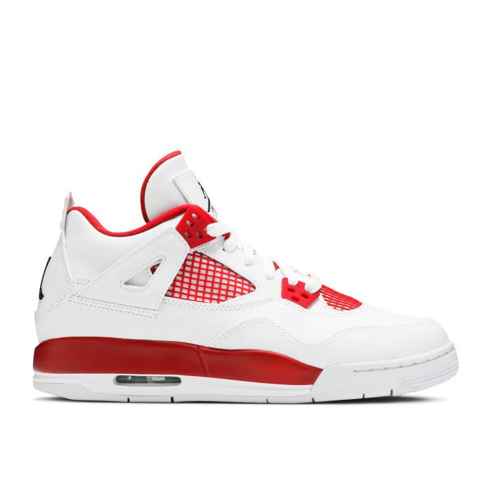 ナイキ　エアジョーダン Air Jordan 【 Jordan 4 Retro Bg 'Alternate 89' Youth White/Gym Red/Black 】 レトロ ジュニア キッズ 白色 ホワイト Red 赤・レッド 黒色 ブラック｜スニケス