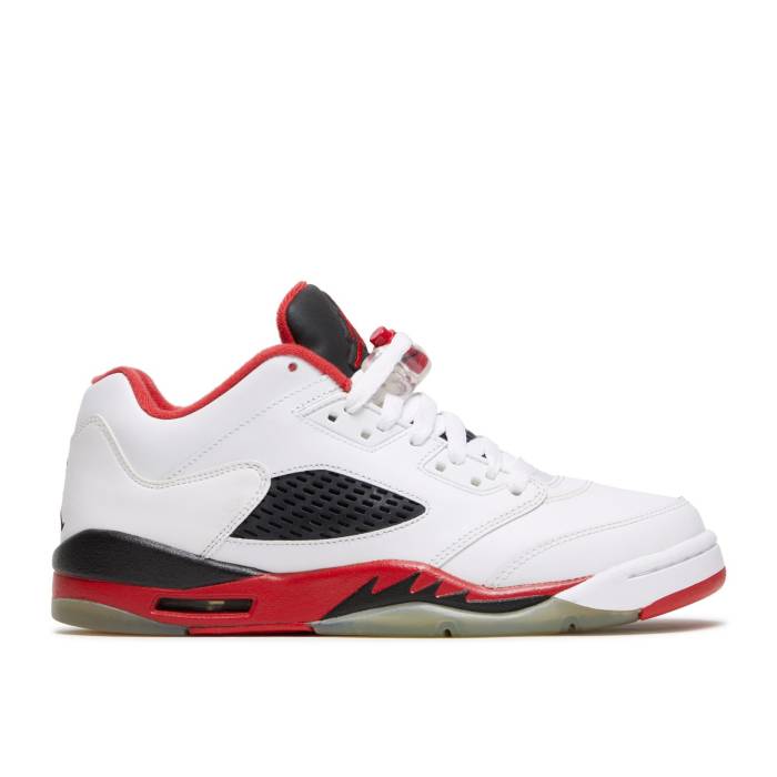 ナイキ エアジョーダン Air Jordan 【 Jordan 5 Retro Low Gs Fire Red 2016 Youth White/Fire Red/Black 】 レトロ ジュニア キッズ 白色 ホワイト ファイア Red 赤・レッド 黒色 ブラック