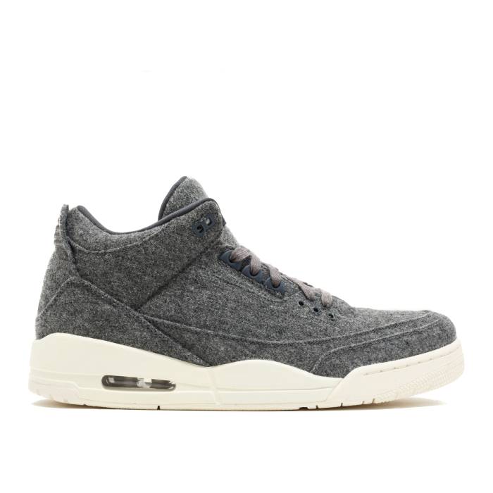 ナイキ エアジョーダン Air Jordan 【 Jordan 3 Retro \u0027Wool\u0027 Men Dark Grey/Dark Grey-Sail 】 レトロ メンズ 薄墨色 薄墨色