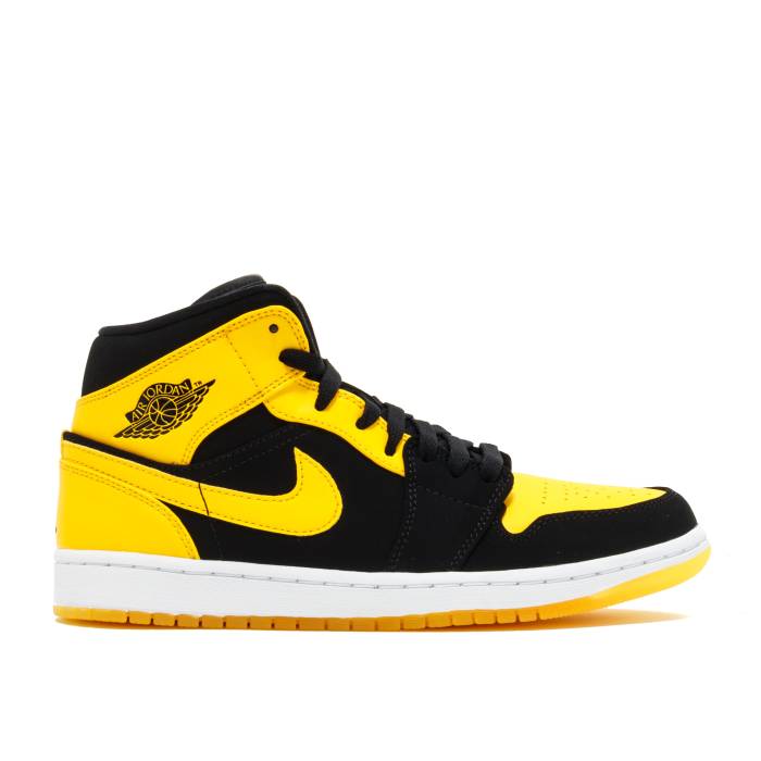 ナイキ エアジョーダン Air Jordan 【 Jordan 1 Retro Mid \u0027New Love\u0027 2017 Men Black/Varsity Maize-White 】 レトロ ミッド メンズ 黒いこと 黒いこと