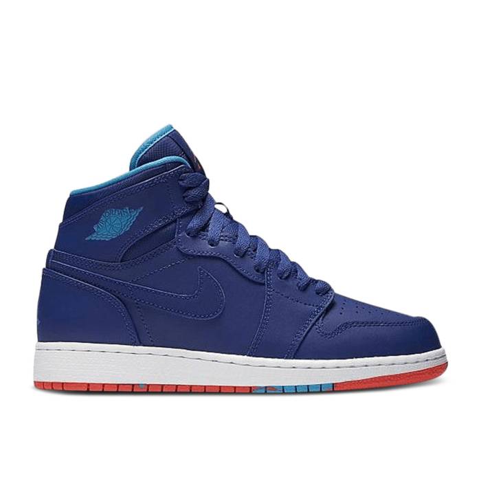 ナイキ エアジョーダン Air Jordan 【 Jordan 1 Retro High ガウス \u0027Deep Royal\u0027 Youth Deep Royal Blue/Blue Lagoon-Infrared 23 】 レトロ ご機嫌 御坊っちゃん キッズ ディープ 青碧 青色 靴-スニーカー