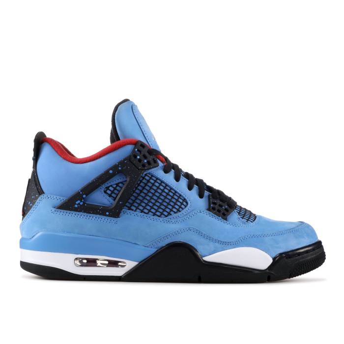 ナイキ エアジョーダン Air Jordan 【 Travis Scott X Jordan 4 Retro \u0027Cactus Jack\u0027 Men University Blue/Varsity Red/Black 】 レトロ メンズ 青み 青色 Red 赤・赤いこと 黒いこと 黒いこと