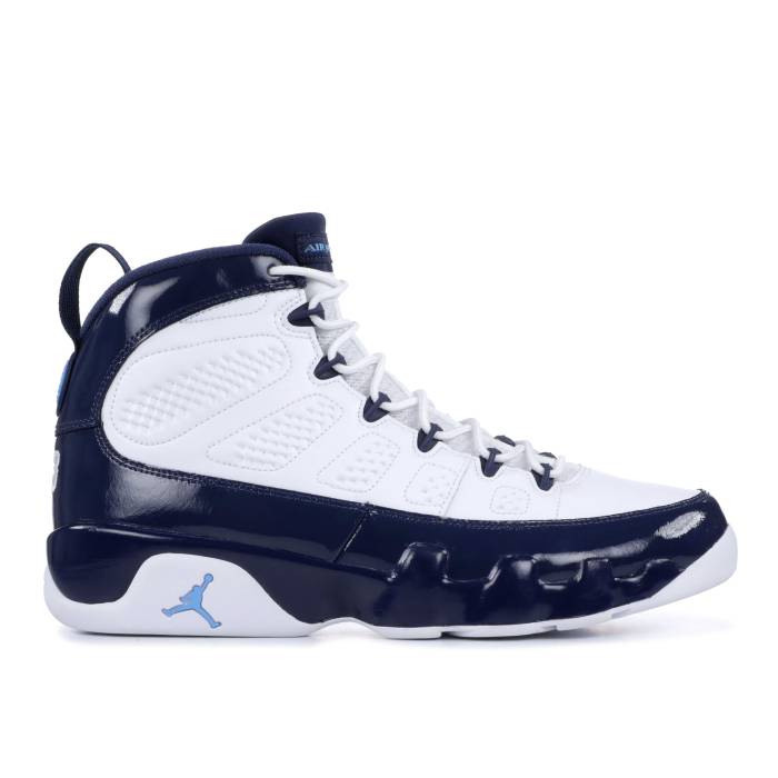 ナイキ エアジョーダン Air Jordan 【 Jordan 9 Retro \u0027Unc\u0027 Men White/Midnight Navy-University Blue 】 レトロ メンズ 白いこと 白いこと 青碧 青碧
