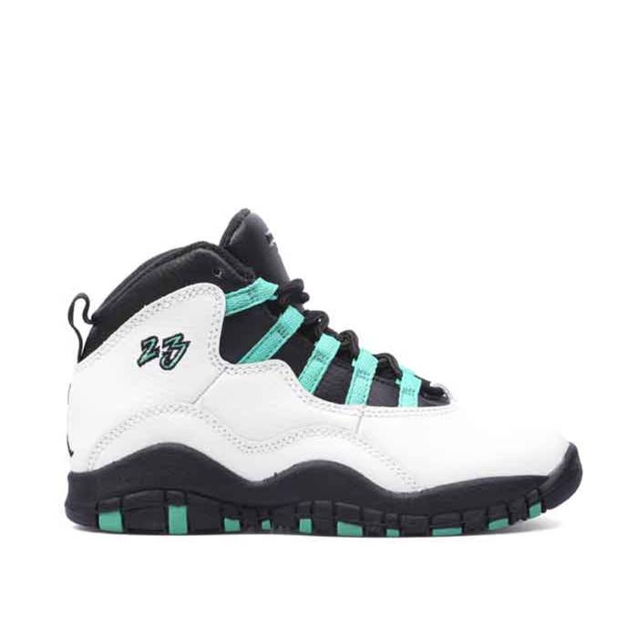 ナイキ エアジョーダン Air Jordan 【 Jordan 10 Retro Ps 'Verde' Youth White/Verde/Black/Infrared 23 】 レトロ ジュニア キッズ 白色 ホワイト 黒色 ブラック|スニケス