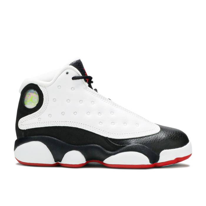 ナイキ エアジョーダン Air Jordan 【 Jordan 13 Retro Bp 'He Got Game' 2018 Youth White/True Red/Black 】 13 サーティーン レトロ ジュニア キッズ 白色 ホワイト Red 赤・レッド 黒色 ブラック|スニケス