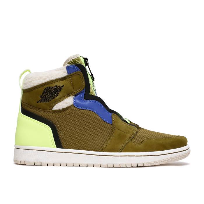 ナイキ エアジョーダン Air Jordan 【 Wmns Jordan 1 Retro High Zip \u0027Utility Pack\u0027 Women Olive/Black-Beach 】 レトロ 御機嫌 レディース olive オリーブ