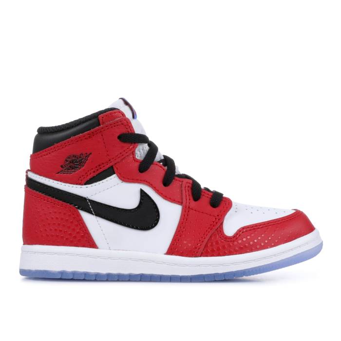 ナイキ エアジョーダン Air Jordan 【 Marvel X Jordan 1 Retro High Td \u0027Origin Story\u0027 Infant Gym Red/Black/White/Photo Blue 】 レトロ ご機嫌 もの言う花 Red 赤・赤いこと 黒いこと 黒いこと 白いこと 白いこと 青碧 青碧